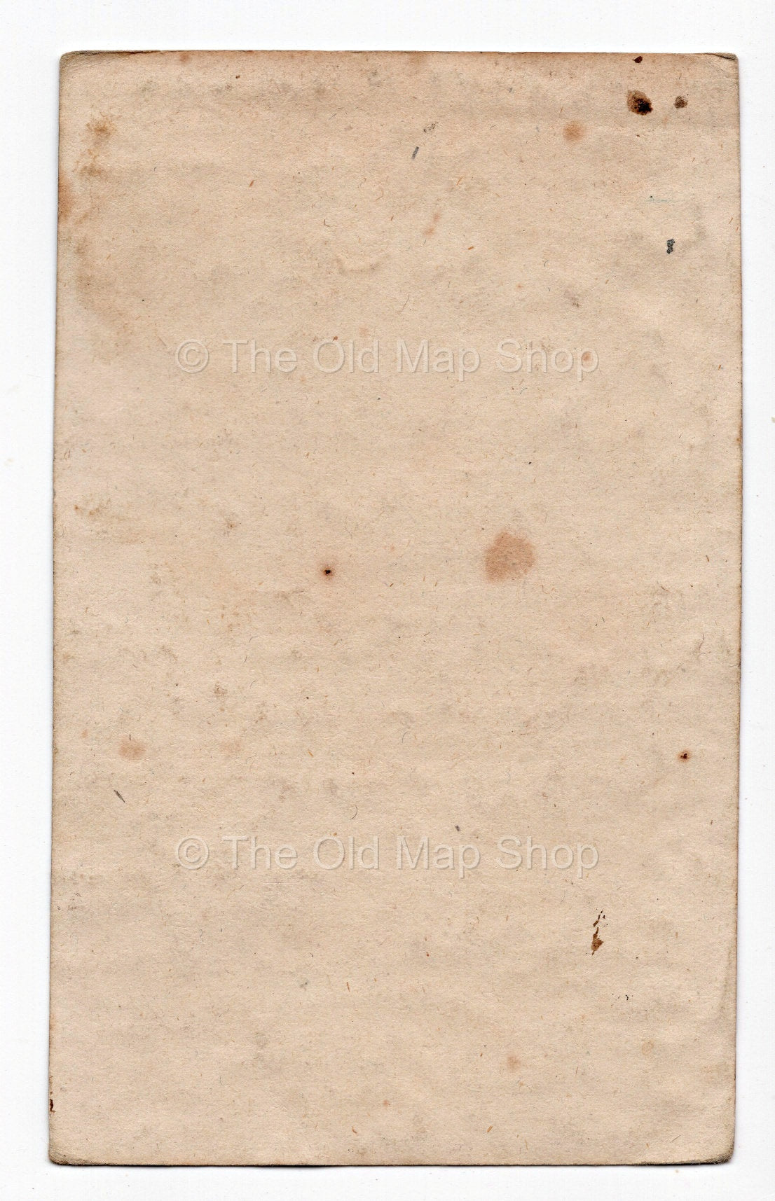 Reverse of c.1819 Ain France antique card map by Bourrut-Le Meri