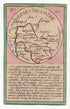 Hand-coloured c.1819 Isere France antique card map by Bourrut-Le Meri, rare first edition
