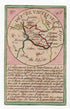 Hand-coloured c.1819 Vaucluse France antique card map by Bourrut-Le Meri, rare first edition