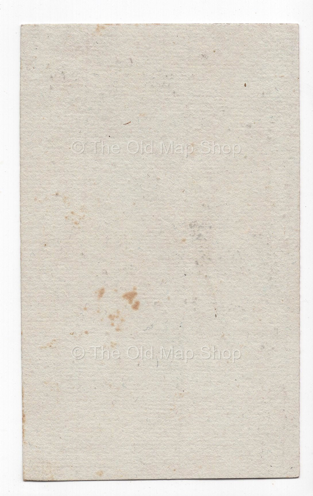 Reverse of c.1836 Ardèche France antique card map by Bourrut-Le Meri