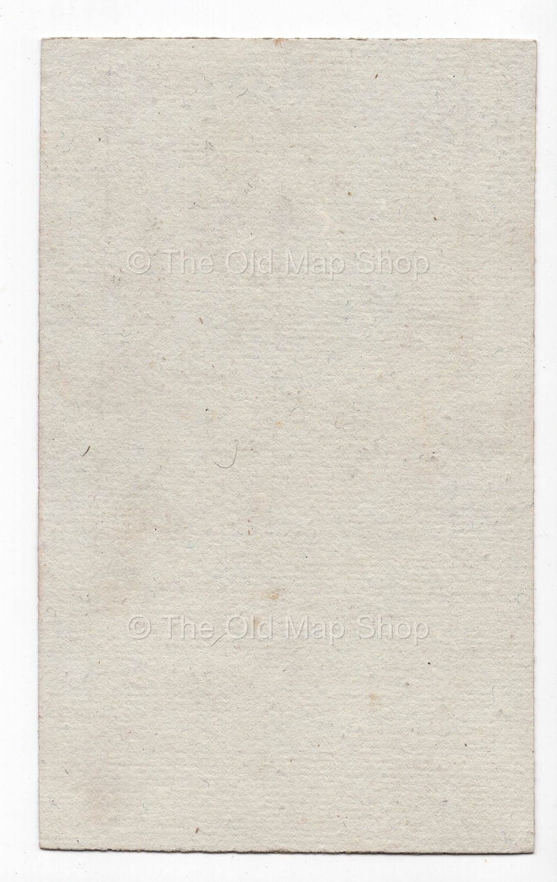 Reverse of c.1836 Loire France antique card map by Bourrut-Le Meri