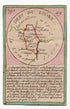 Hand-coloured c.1819 Rhone France antique card map by Bourrut-Le Meri, rare first edition