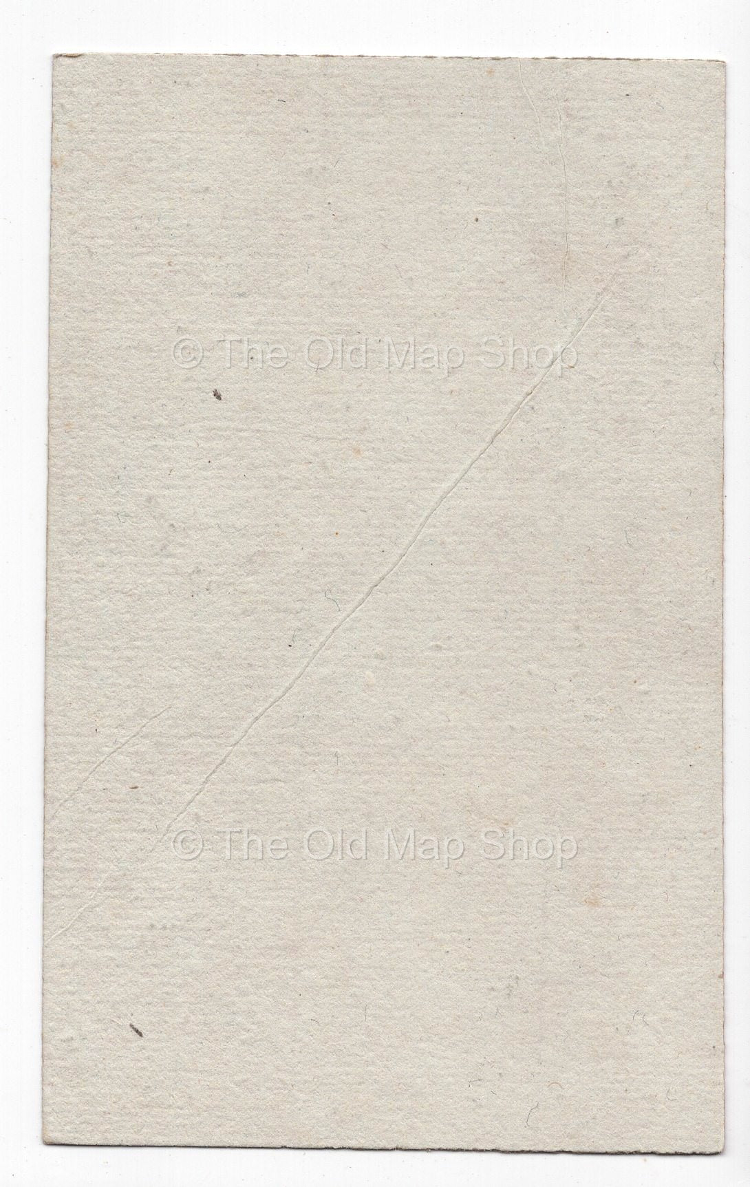Reverse of c.1836 Rhône France antique card map by Bourrut-Le Meri