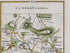 Upper detail of 1783 Taylor & Skinner Map 35 showing Clogher, Augher, Ballynasaggart Church and Saville Lodge in County Tyrone.