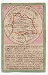Hand-coloured c.1819 Puy-de-Dome France antique card map by Bourrut-Le Meri, rare first edition