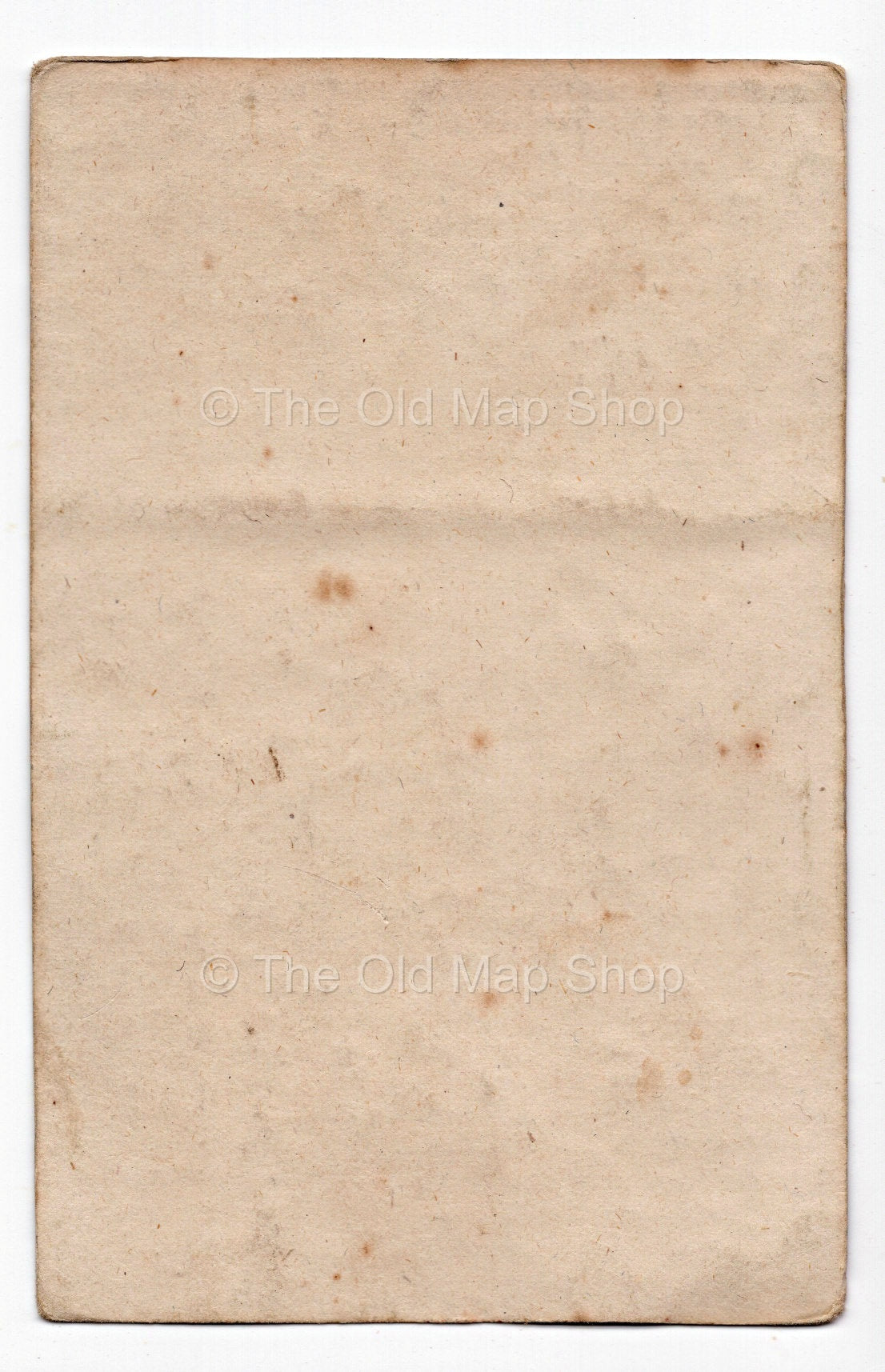 Reverse of c.1819 Puy-de-Dome France antique card map by Bourrut-Le Meri