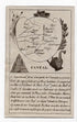 c.1836 Cantal France antique card map showing Aurillac & Saint-Flour by Bourrut-Le Meri, 3rd edition