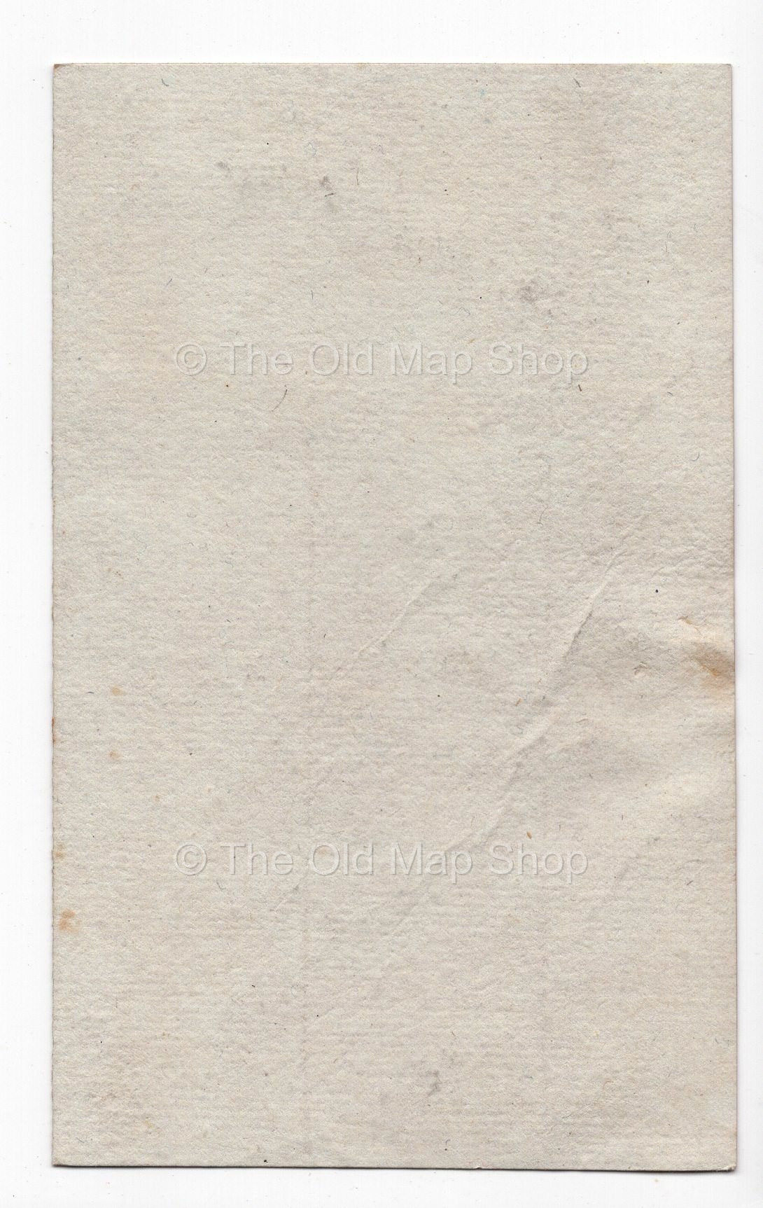 Reverse of c.1836 Cantal France antique card map by Bourrut-Le Meri