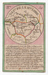 Hand-coloured c.1819 Haute-Loire France antique card map by Bourrut-Le Meri, rare first edition