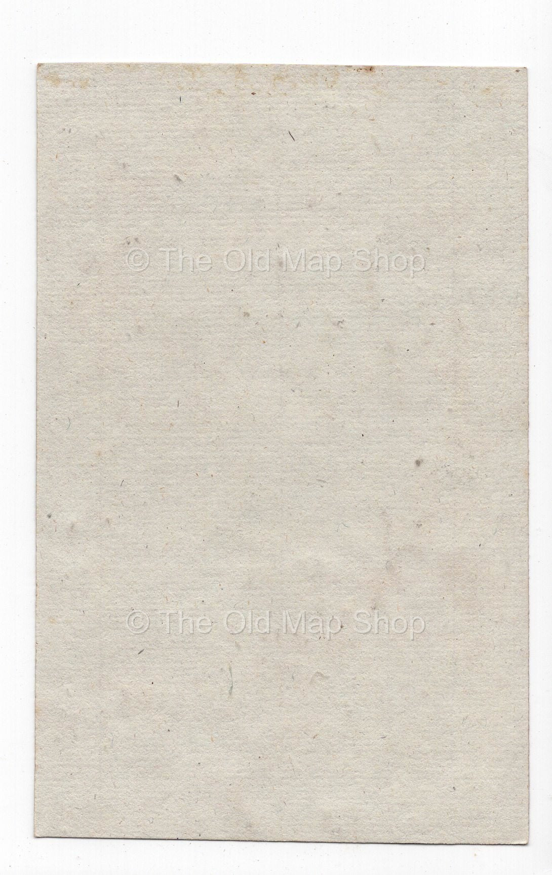 Reverse of c.1836 Ariège France antique card map by Bourrut-Le Meri