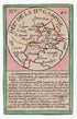 Hand-coloured c.1819 Haute-Garonne France antique card map by Bourrut-Le Meri, rare first edition