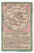 Hand-coloured c.1819 Lot France antique card map by Bourrut-Le Meri, rare first edition