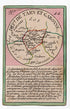 Hand-coloured c.1819 Tarn-et-Garonne France antique card map by Bourrut-Le Meri, rare first edition