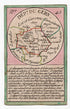Hand-coloured c.1819 Gers France antique card map by Bourrut-Le Meri, rare first edition
