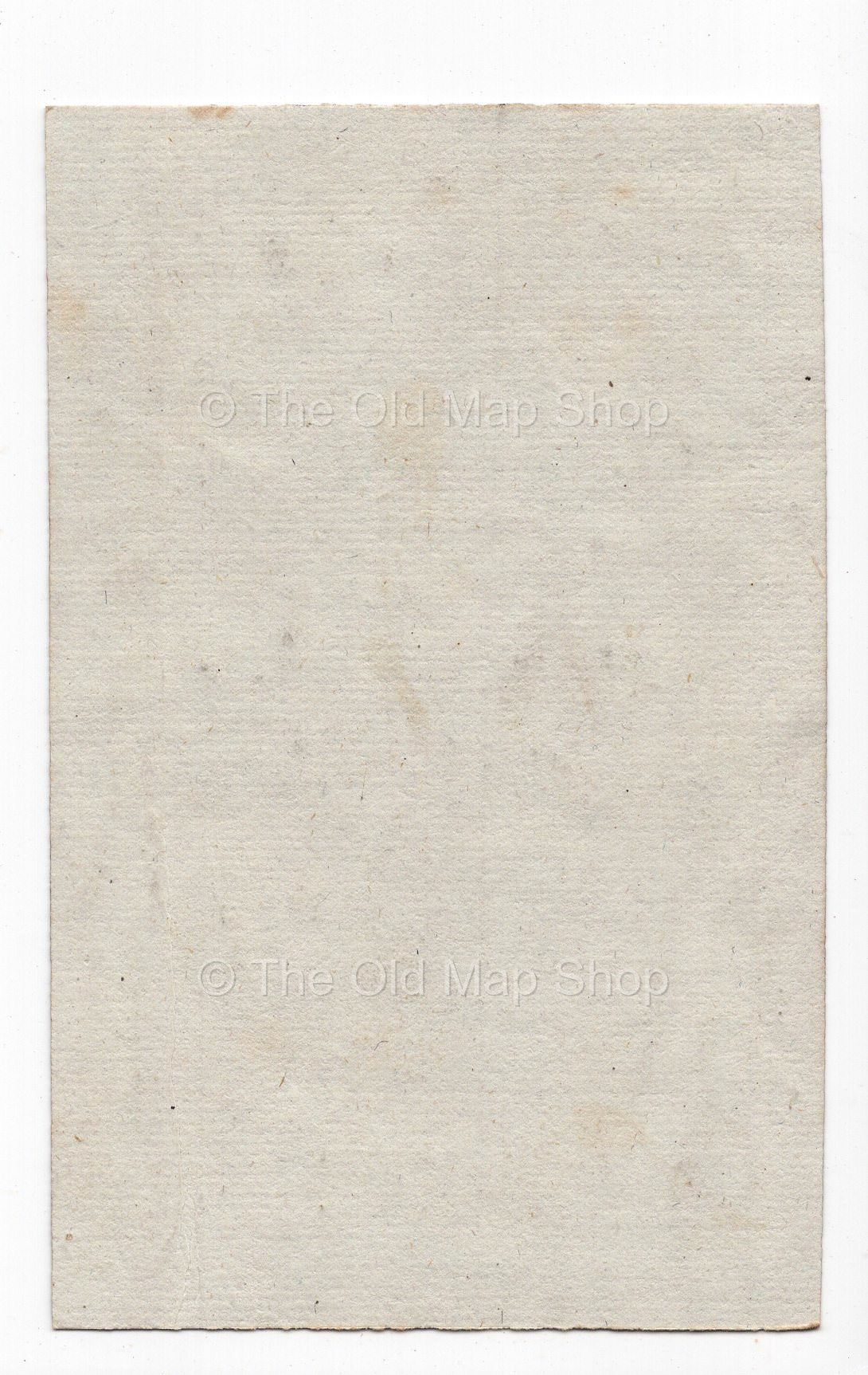 Reverse of c.1836 Gers France antique card map by Bourrut-Le Meri