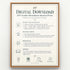 Digital download information for The Old Map Shop's 1879 antique botanical prints, explaining the two high-resolution JPG files, 3:4 and A-Series print sizes, 300 DPI quality and what is included with each purchase.