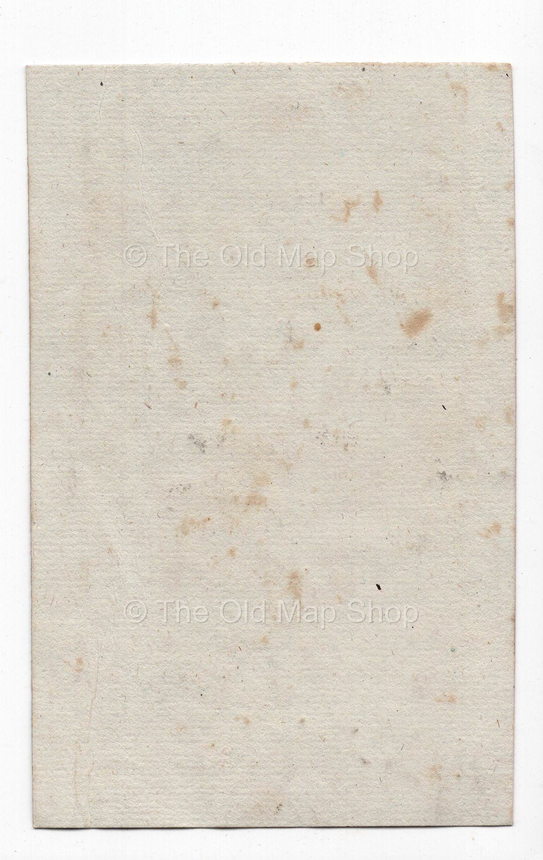 Reverse of c.1836 Corrèze France antique card map by Bourrut-Le Meri