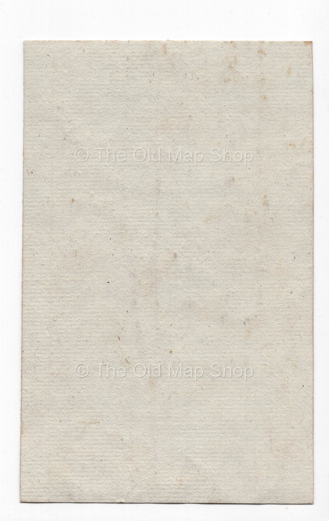 Reverse of c.1836 Charente France antique card map by Bourrut-Le Meri