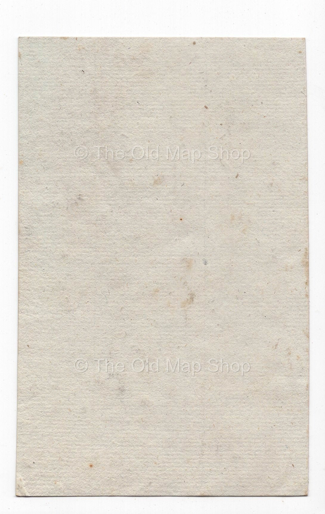 Reverse of c.1836 Vendée France antique card map by Bourrut-Le Meri