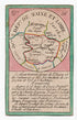 Hand-coloured c.1819 Maine-et-Loire France antique card map by Bourrut-Le Meri, rare first edition