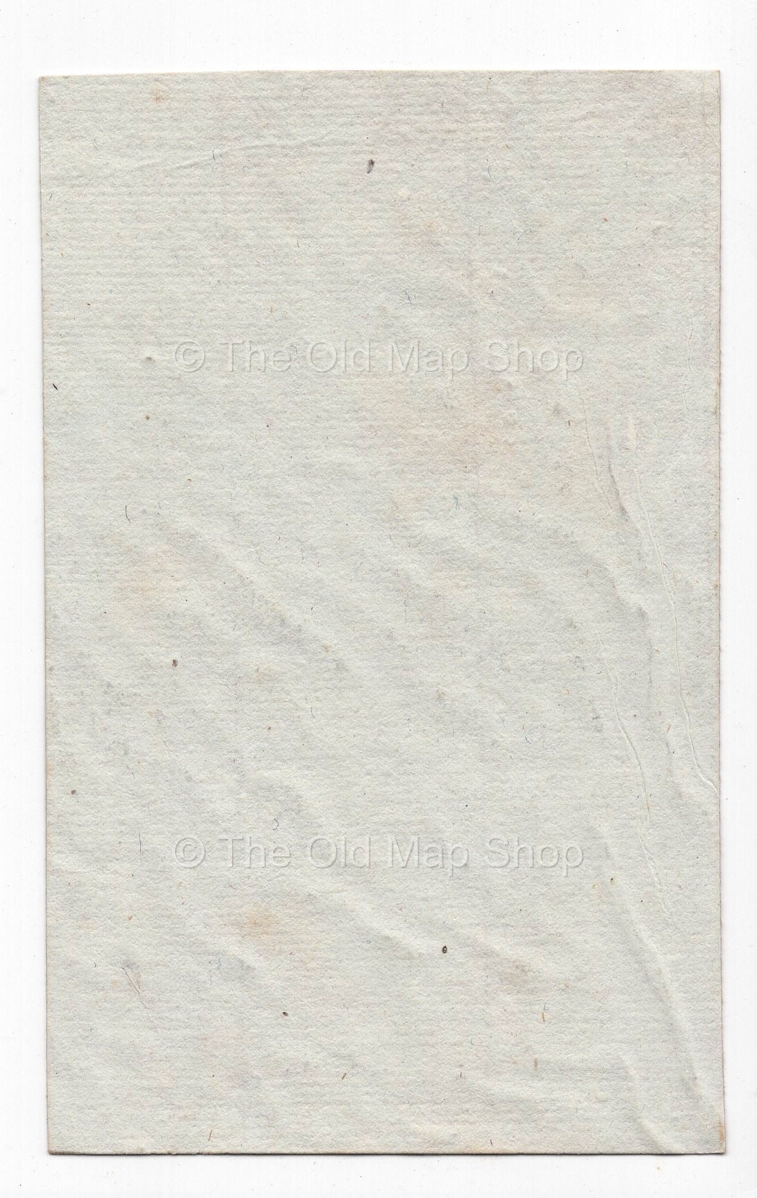 Reverse of c.1836 Maine-et-Loire France antique card map by Bourrut-Le Meri