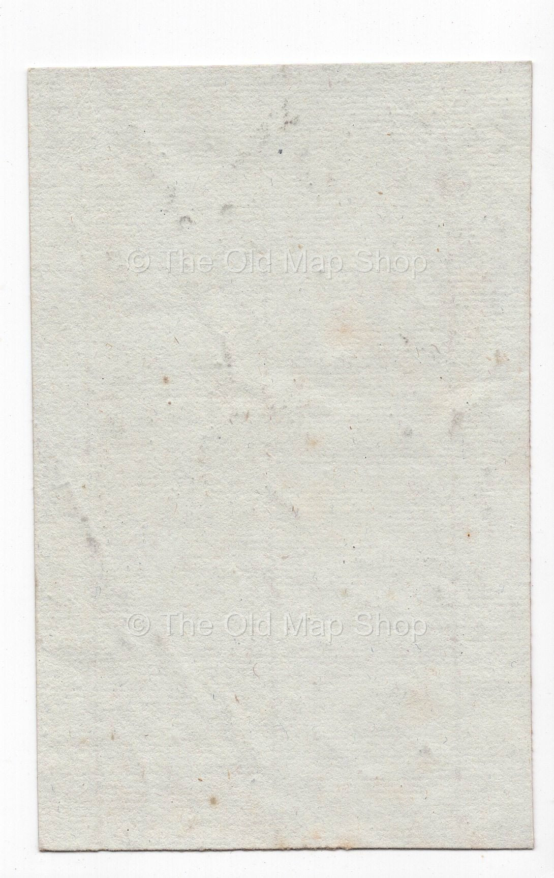 Reverse of c.1836 Morbihan France antique card map by Bourrut-Le Meri