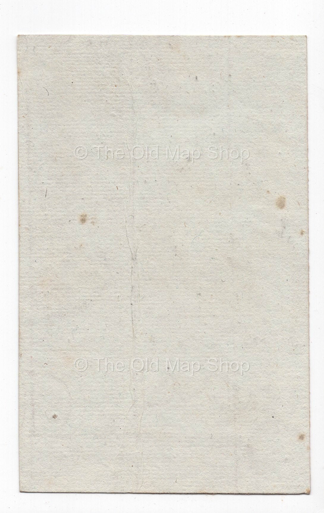Reverse of c.1836 Finistère France antique card map by Bourrut-Le Meri