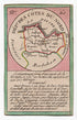 Hand-coloured c.1819 Cotes-d'Armor France antique card map by Bourrut-Le Meri, rare first edition