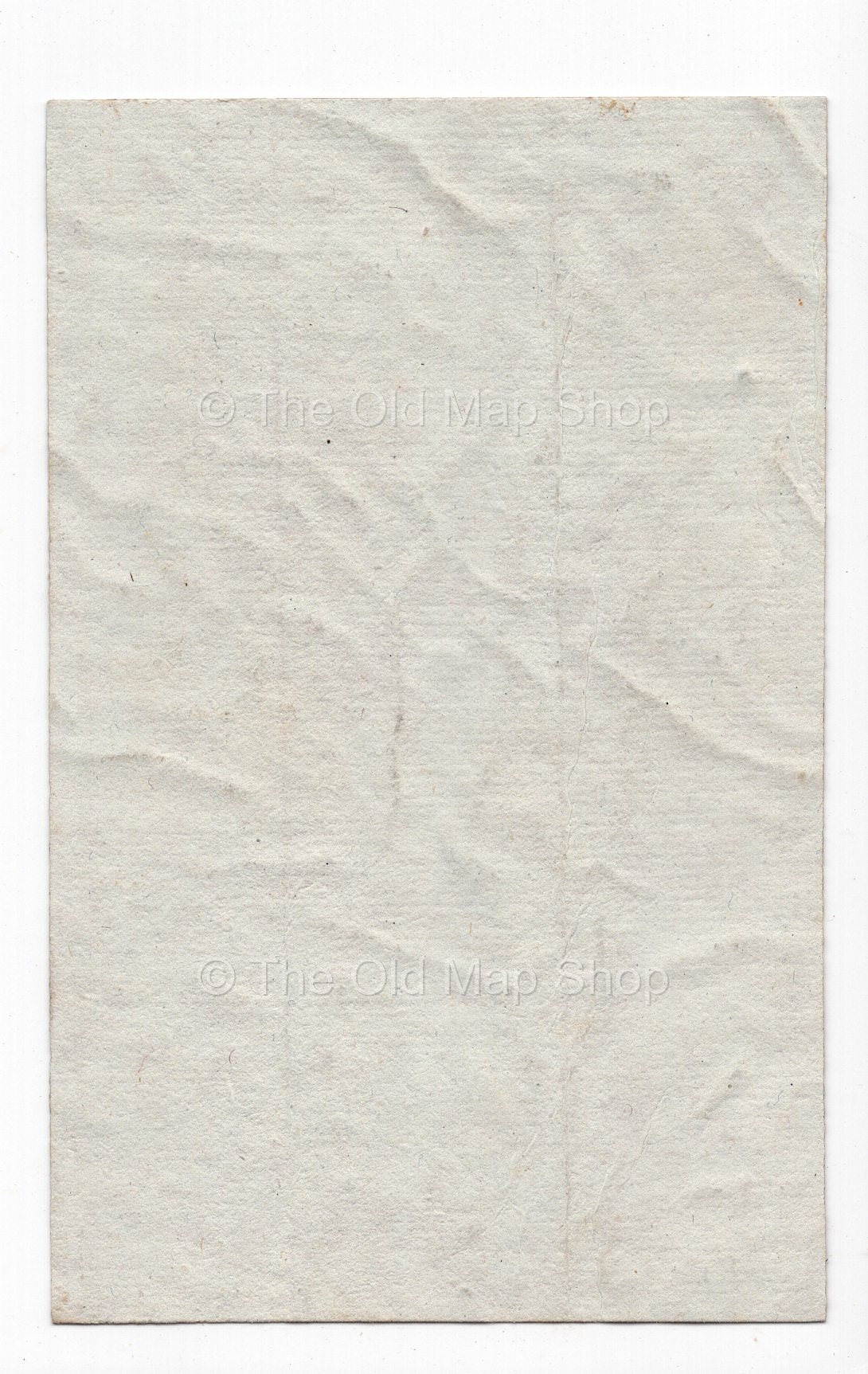 Reverse of c.1836 Manche France antique card map by Bourrut-Le Meri