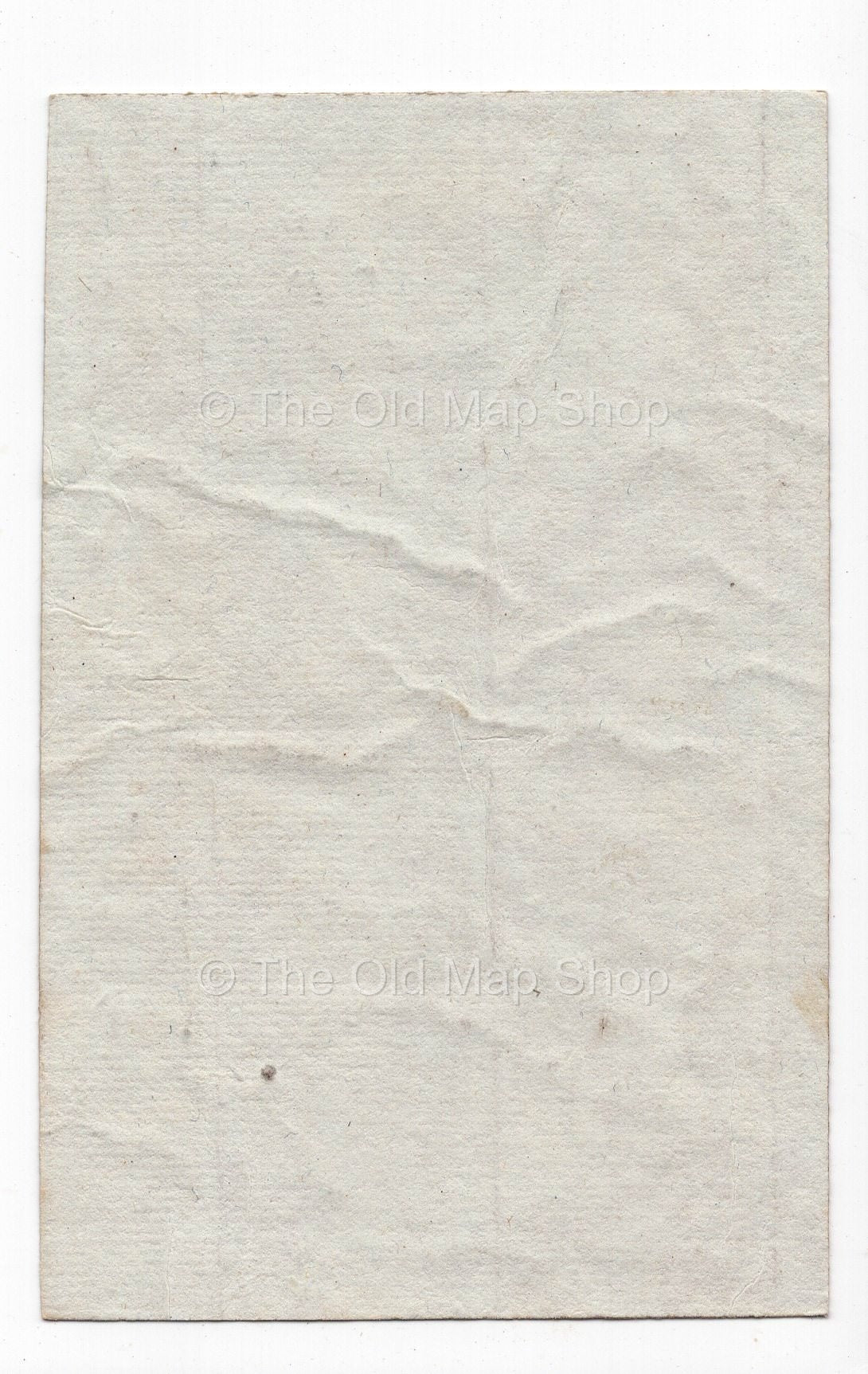 Reverse of c.1836 Calvados France antique card map by Bourrut-Le Meri