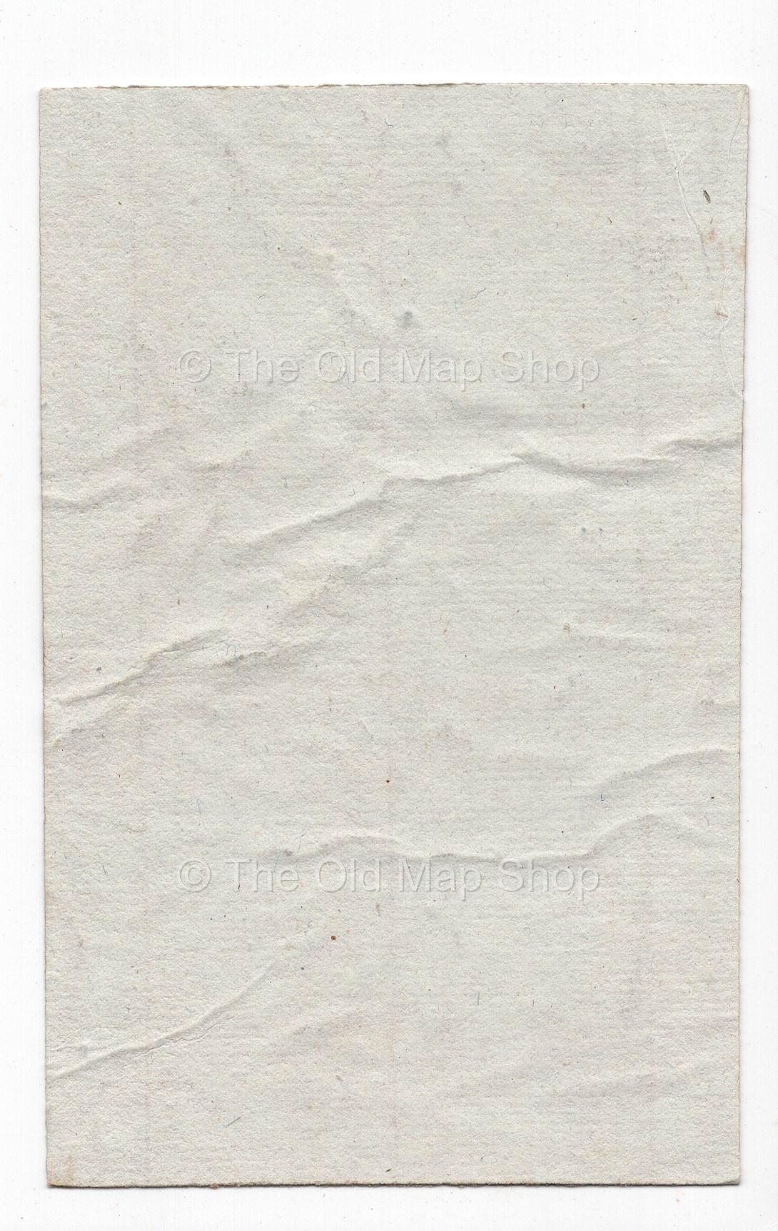 Reverse of c.1836 Orne France antique card map by Bourrut-Le Meri