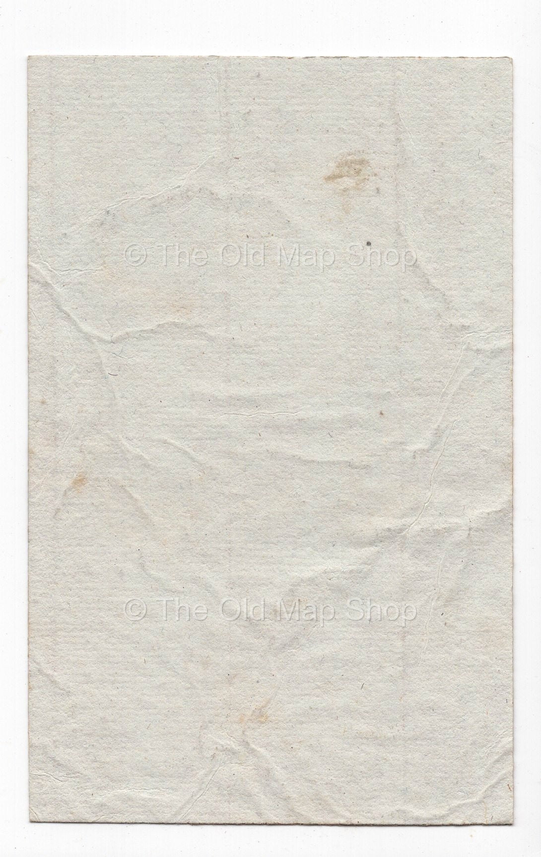 Reverse of c.1836 Mayenne France antique card map by Bourrut-Le Meri