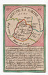 Hand-coloured c.1819 Sarthe France antique card map by Bourrut-Le Meri, rare first edition