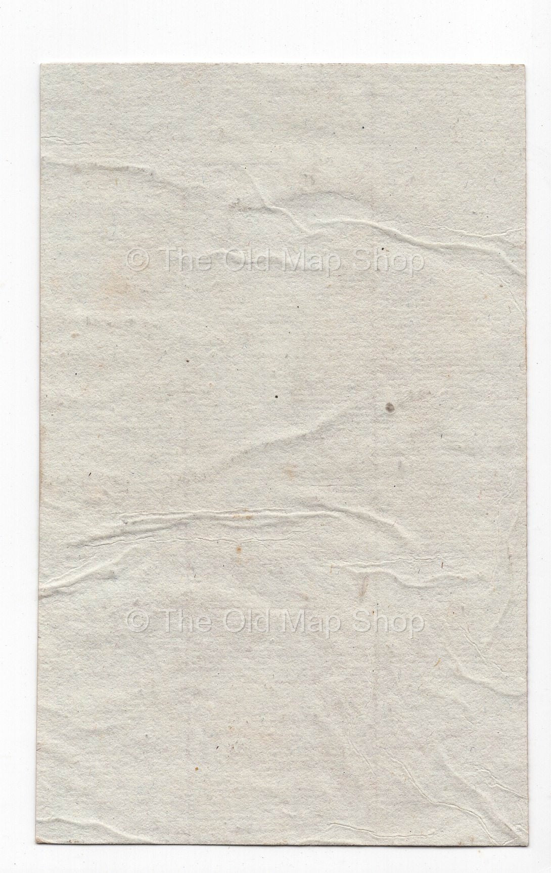 Reverse of c.1836 Sarthe France antique card map by Bourrut-Le Meri