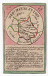 Hand-coloured c.1819 Eure-et-Loir France antique card map by Bourrut-Le Meri, rare first edition