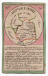 Hand-coloured c.1819 Indre France antique card map by Bourrut-Le Meri, rare first edition