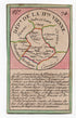 Hand-coloured c.1819 Haute-Vienne France antique card map by Bourrut-Le Meri, rare first edition