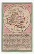 Hand-coloured c.1819 Loiret France antique card map by Bourrut-Le Meri, rare first edition