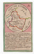 Hand-coloured c.1819 Yonne France antique card map by Bourrut-Le Meri, rare first edition