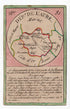 Hand-coloured c.1819 Aube France antique card map by Bourrut-Le Meri, rare first edition