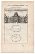 1702 Manesson Mallet, Corps du Chateau de Richelieu du cote du parterre, Indre-et-Loire France, Antique Print. Plate XCIII