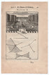 1702 Manesson Mallet, Latona Fountain Palace of Versailles, Antique Print