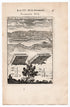 1702 Manesson Mallet, Pont Bourg et Chateau de St Cloud, Paris, France, Antique Print. Plate XII