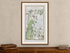 Framed 1783 Taylor & Skinner Ballymena, Portglenone, Kilrea and Cullybackey, Ireland road map displayed above an antique wooden cabinet.