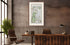 Framed 1783 Taylor & Skinner Ireland road map of Ballymena, Portglenone, Kilrea and Cullybackey displayed in a modern office interior.