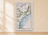1783 Taylor & Skinner Belfast, Carrickfergus, Ballynure, Whiteabbey and Ballycarry Ireland road map displayed on a light cream wall.