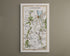 Complete 1783 Taylor & Skinner Belfast, Lisburn and Banbridge antique road map displayed against a plain neutral wall.