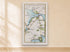 1783 Taylor & Skinner Downpatrick, Strangford, Portaferry and Killough Ireland road map displayed on a light cream wall.