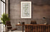 Framed 1783 Drogheda, Dunleer, Monasterboice and Stabannon antique road map displayed in a modern office interior.