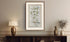 Framed antique Ireland road map of Drogheda, Dunleer, Monasterboice and Stabannon displayed in a styled room interior.